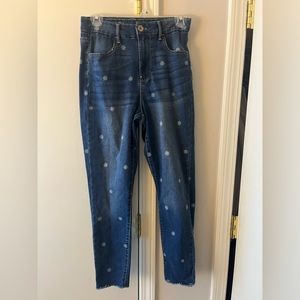Flower Pattern Jeans